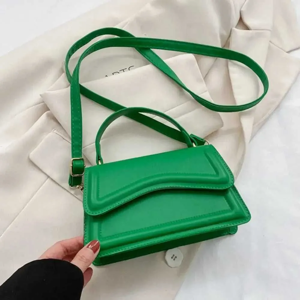 Neu Frauen Mode Sg Schulter Trend PU Leder Textur Messenger Handtaschen Solide Freizeit Stilvolle Umhängetaschen für_voghion.com