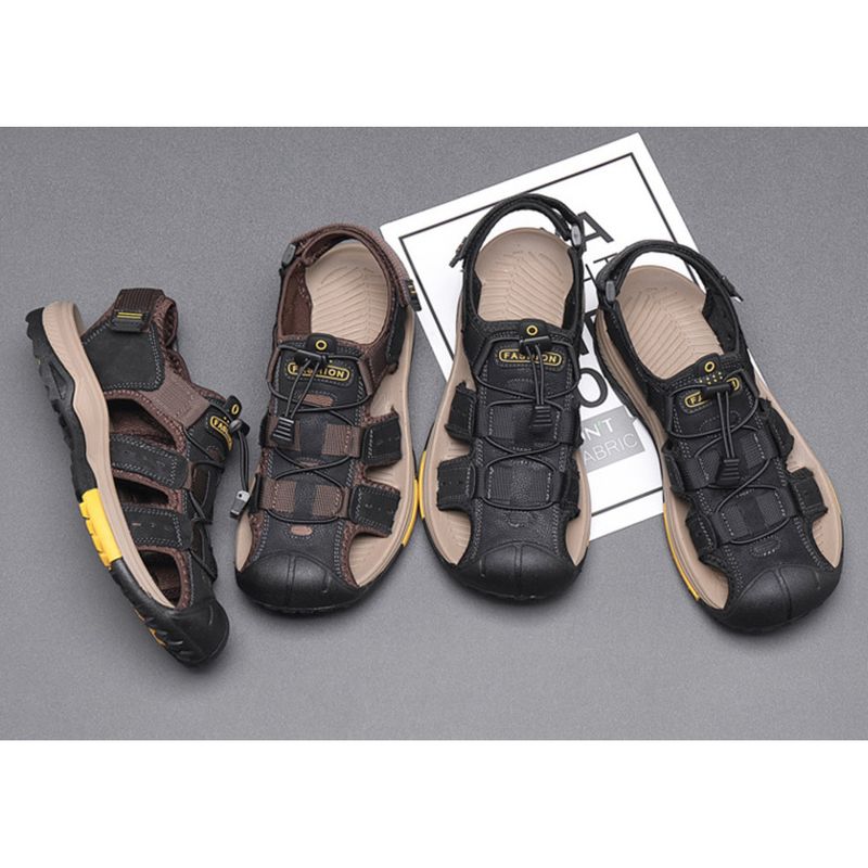 Cross-border plus-size men 2024 summer outdoor non-slip sandals men's new trend leisure beach shoes_voghion.com
