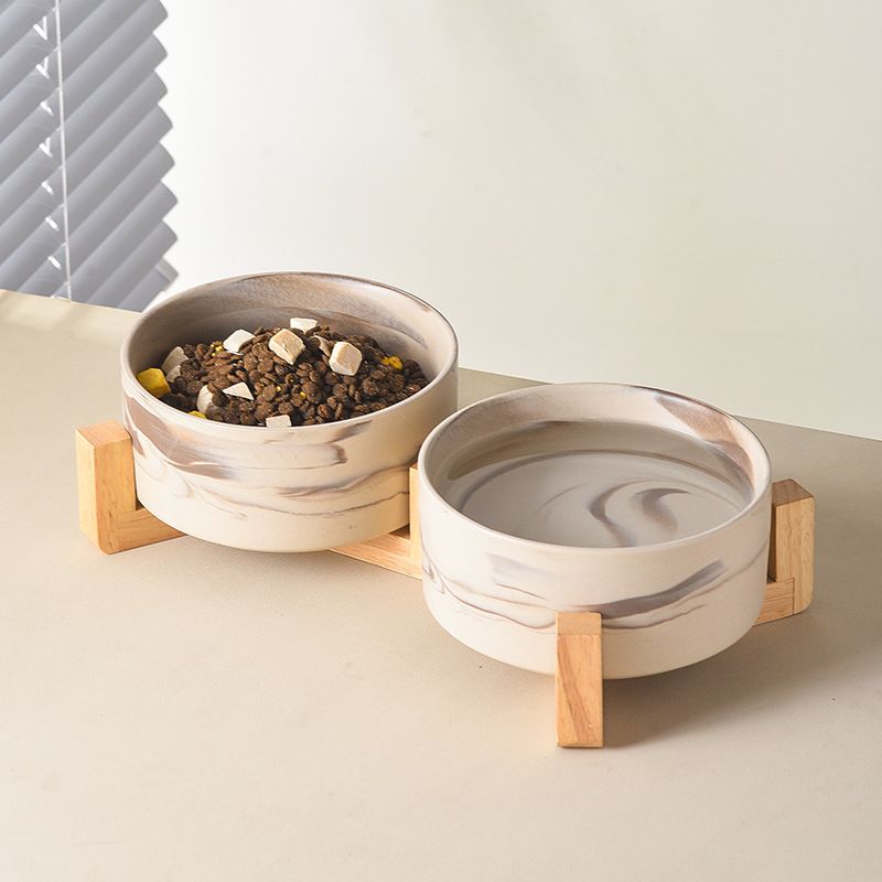 Ceramic Cat Food Dog Drinking Double Protection Cervical Pet Bowl Supplies_voghion.com