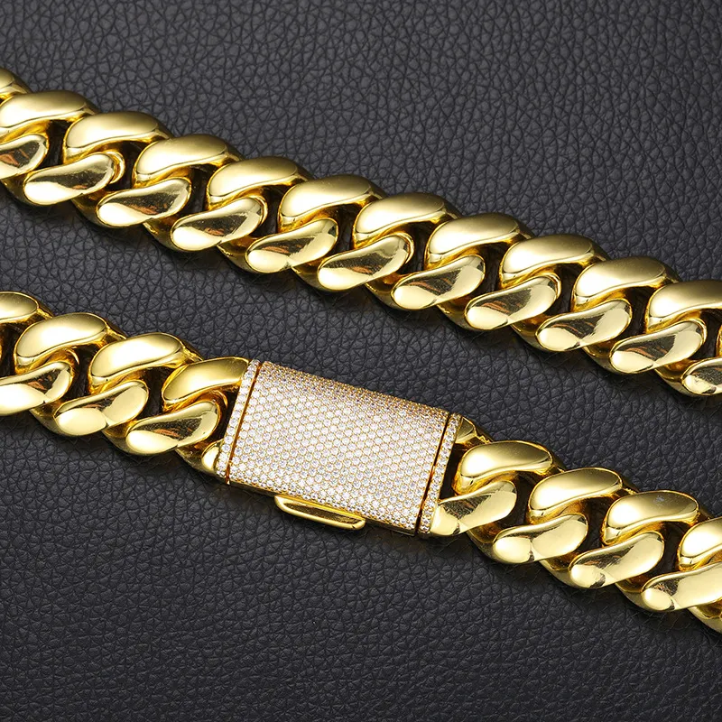 12mm-20mm Hip Hop Schwere große Miami Cuban K Kette Herren Halskette Echt vergoldet TopBg 5A Zirkon Verschluss Herrenschmuck_voghion.com
