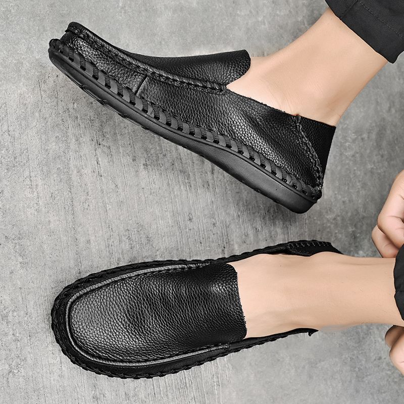 Mocassins classiques faits à la main pour hommes, chaussures décontractées confortables et légères en cuir pour conduite, nouvelle collection 2024_voghion.com