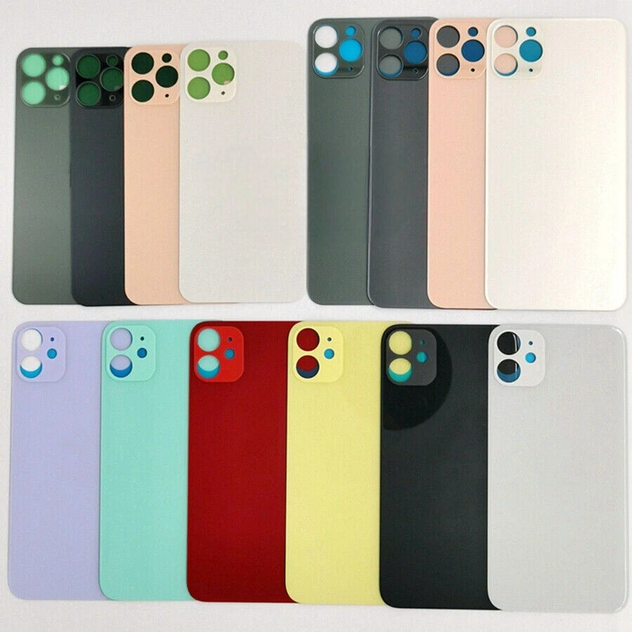 Vervangende achterkant van gehard glas met groot gat voor iPhone X XS 11 12 13 14 15 16 Pro Max_voghion.com