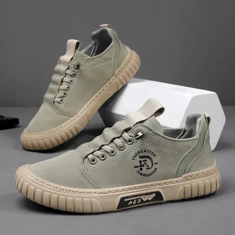 Baskets noires décontractées et respirantes pour hommes, chaussures de conduite, de marche, de tennis, de skate, plates, Zapatillas Hombre 240617_voghion.com