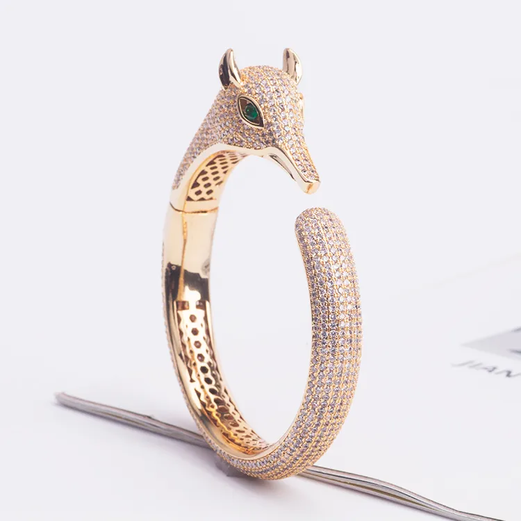 Braccialetto con ciondolo classico alla moda placcato in oro, braccialetti in argento con animali per donne, figlia, mamma, gioielli unisex, designer di donne_voghion.com