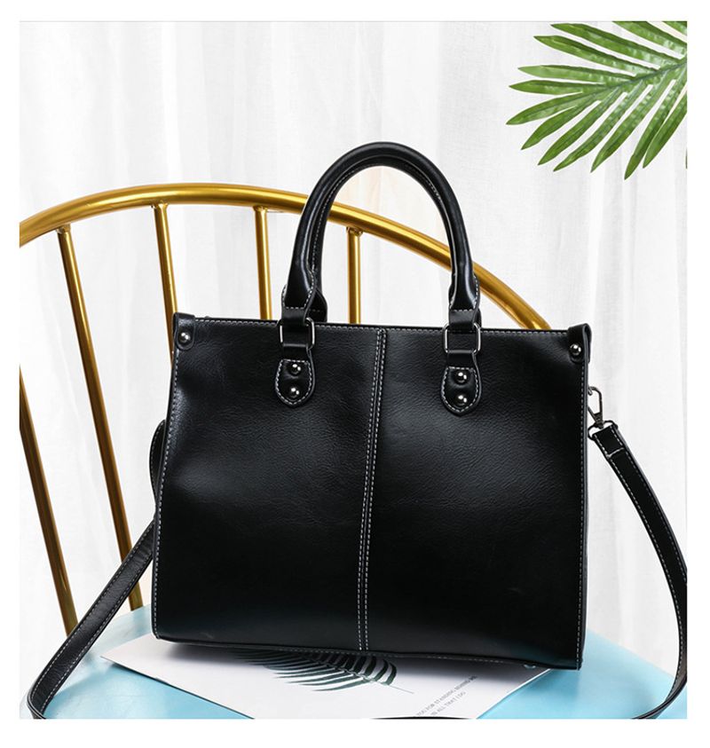 large tote handbag splicing shoulder messenger women's bag_voghion.com