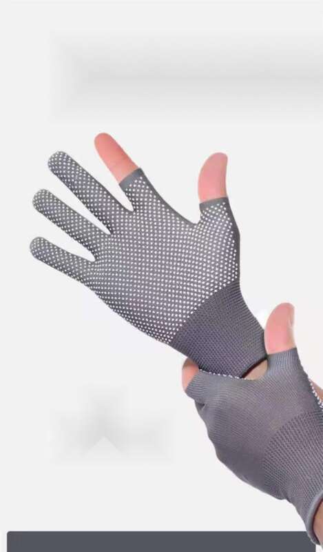Novas luvas universais para pesca com isca antiaderente, corte de meio dedo, antirriscos, resistentes ao desgaste, à prova d'água_voghion.com