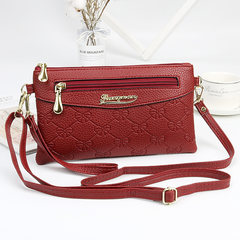 Borsa a tracolla piccola da donna, casual, in materiale morbido con motivo a rilievo, pochette da donna con portamonete per cellulare._voghion.com