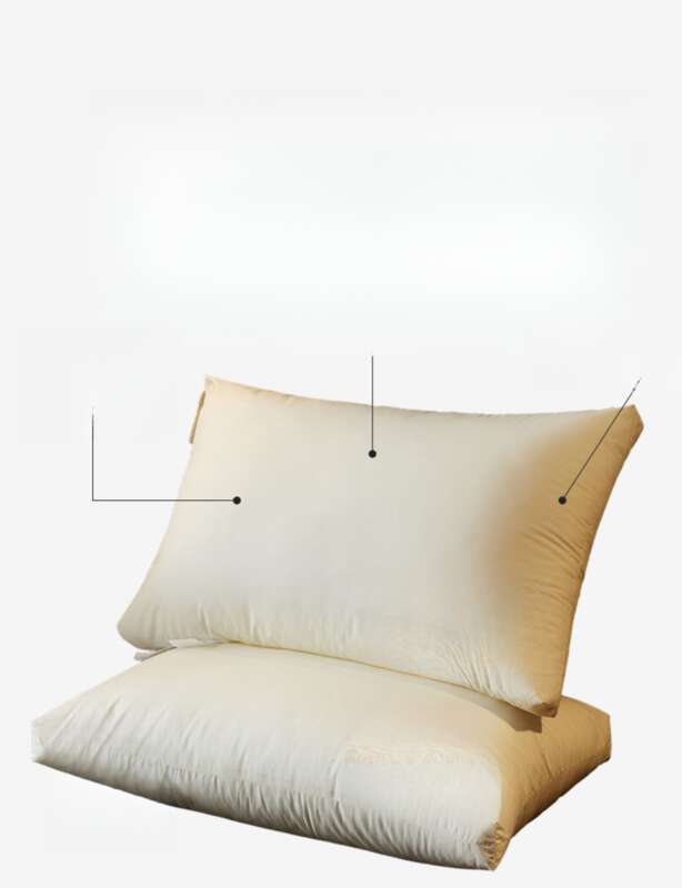 Almohada individual con núcleo de hotel de algodón puro, protección para el cuello, almohada de regalo de alta gama, transmisión en vivo_voghion.com