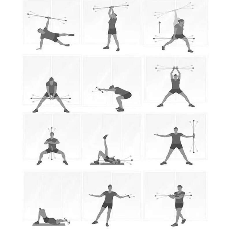 Elastische stok Fitness staaf Tremor training Oefening Gewichtsverlies hulpmiddel voor het hele lichaam Vetverbrandingsapparatuur Thuis multi_voghion.com