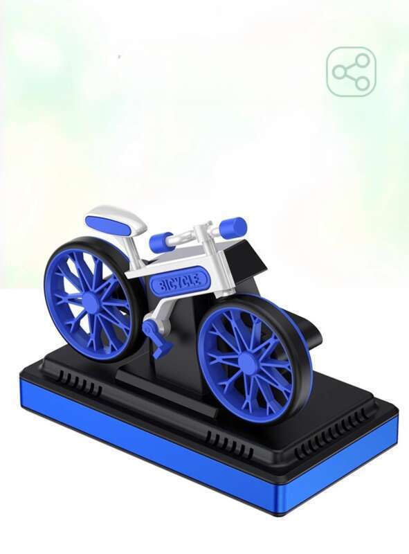 Car Mounted Solar Powered Rotating Creative Interior High-end Decoration Men's Center Console Bicycle Ornament Solid_voghion.com