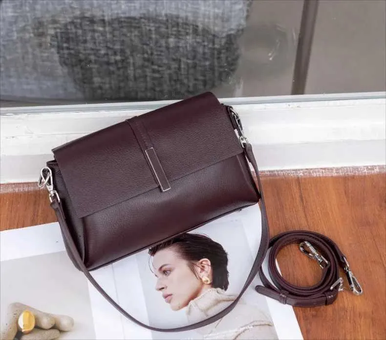 Women's Leather Crossbody Bag, Elegant Versatile Shoulder Bag_voghion.com