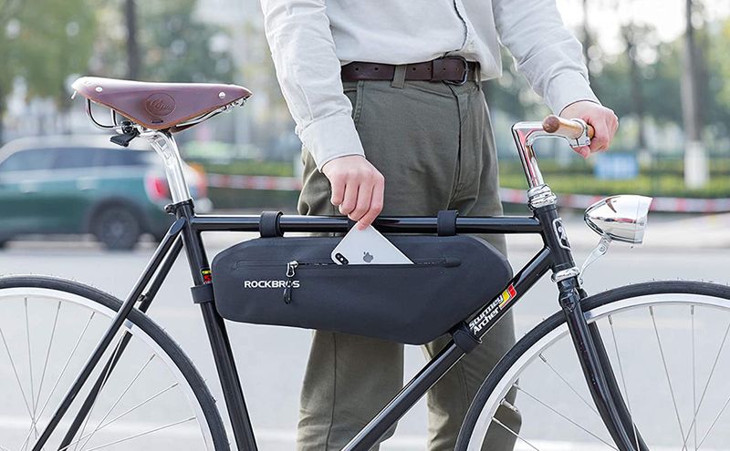 ROCKBROS velosipēda ūdensizturīgā rāmja trīsstūra soma apm. 4L DHL_voghion.com