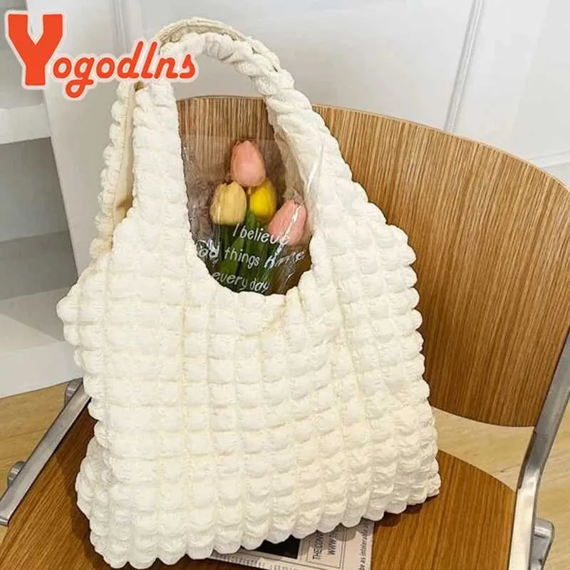 Ydlns Été Plissé Nuage Femelle Bonbon Couleur Grande Capacité Sac À Bandoulière Sacs À Main Shopping Filles Pochette Fourre-Tout_voghion.com