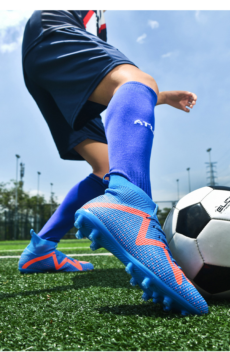 Ultralight Professional Men Long Spikes Ankle Training Football Boots Soccer Cleats Unisex Sports Shoes Non-Slip_voghion.com