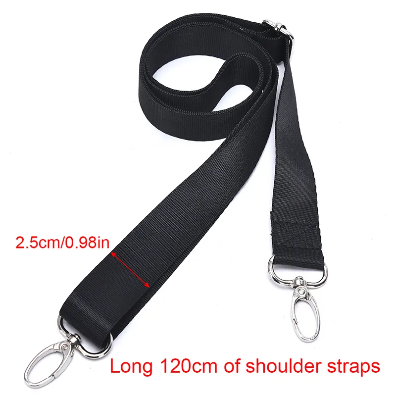 Correa de repuesto para bolso de hombro de nailon ajustable, color negro, para portátil, bandolera o cámara, 1 unidad_voghion.com
