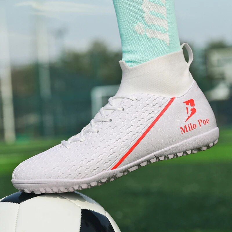 Fußballstollen Outdoor Herren Fußball Anti-Rutsch-Verschleißfeste Trainingsschuhe Lange Spikes Knöchelspiel-Turnschuhe Futsal_voghion.com