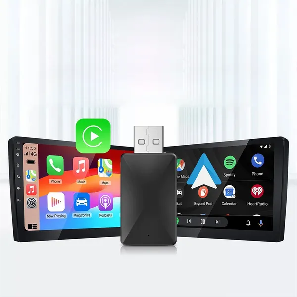 2-in-1 Wireless CarPlay Android Auto Adapter USB-Dongle_voghion.com