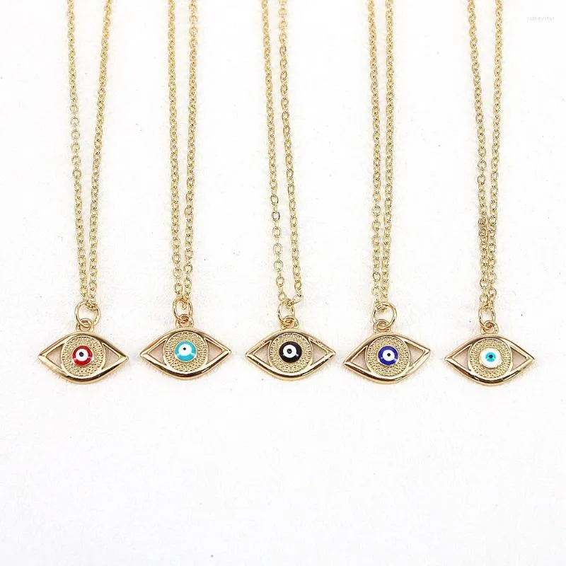 Catene 10PCS 2023 Occhio Charms Collana Per Le Donne Ciondolo Boemia Turco Smalto Festa Gioielli Regalo_voghion.com