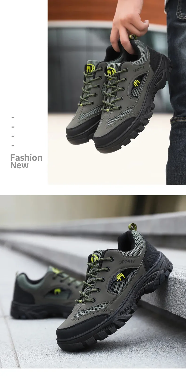 Oulylan Scarpe da trekking antiscivolo per uomo, da arrampicata, sportive, per il tempo libero, da corsa, da trekking, da ginnastica 240619_voghion.com