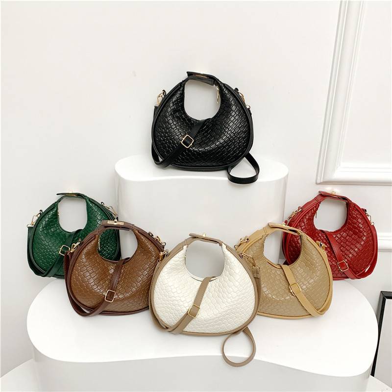 Lujo francés 2024 nuevo bolso de luna nueva de moda, simple, informal y de moda bolso de hombro tipo bandolera Retro de mano para mujer