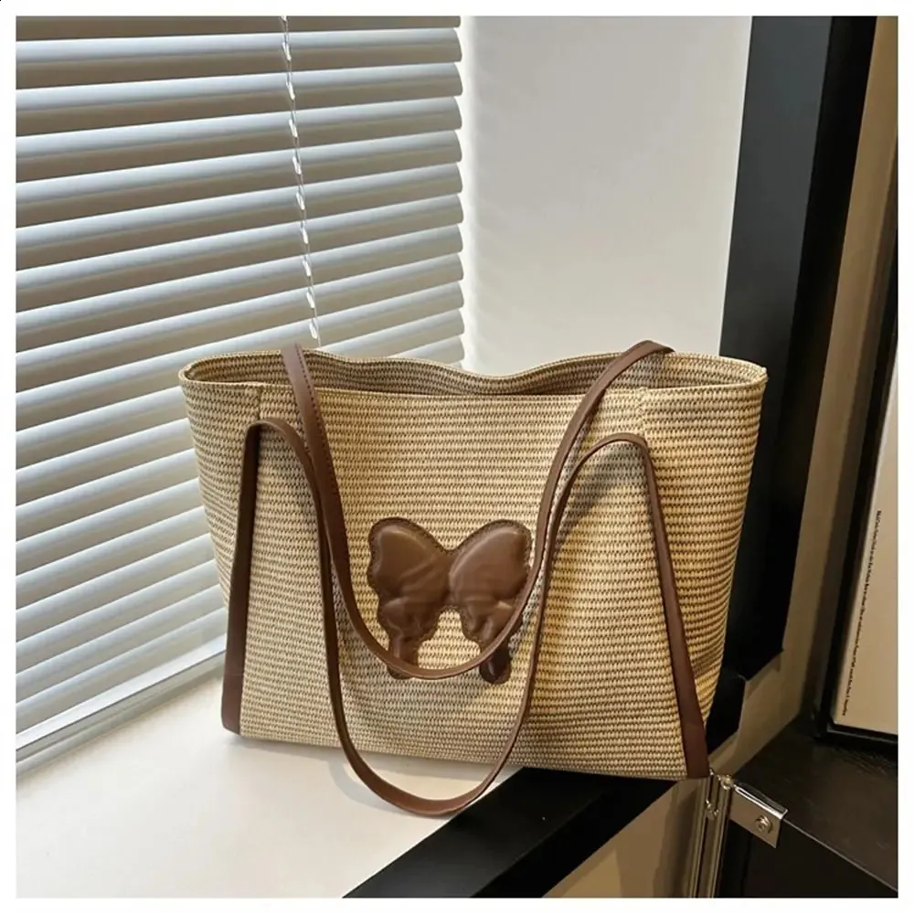 Gewebte Tragetasche Für Den Strand Handgefertigte Rattan Tasche_voghion.com