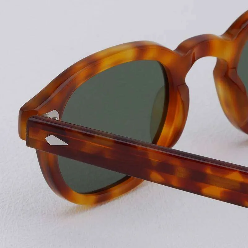 Occhiali da sole vintage in acetato di alta qualità per uomo e donna, con montatura nera tartarugata, del marchio Lemtosh._voghion.com