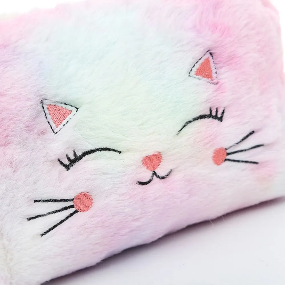 Cartoon Plüsch Katze Kosmetik Frauen Bunte Make-Up Tasche Tragbare Kulturtasche Reise Veranstalter Weibliche Beauty Case_voghion.com