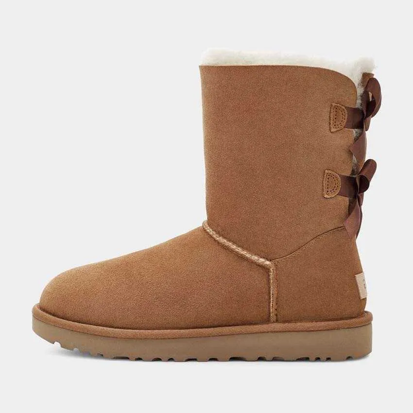 Designer AUS Snow DamesZwarte Enkel Platform Flats Combat Boots Lage Hak Veterschoenen Leren Kettingen Gesp Dames Kinderen_voghion.com