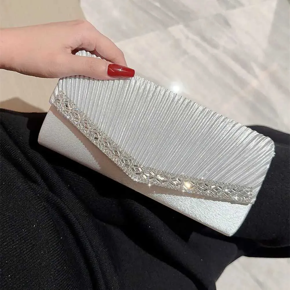 Borsa da sera con tracolla a catena alla moda, da sposa, da festa, con paillettes, da donna, borsa da banchetto scintillante Y241019_voghion.com