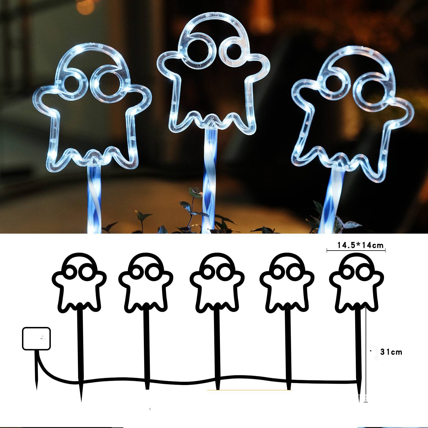 Halloween Decoration Solar Outdoor Garden Decoration Balcony Atmosphere Light Decoration Led Suction Cup Light_voghion.com