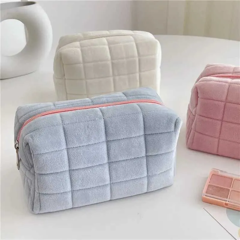 Kosmetiktasche aus massivem Fell, große Damen-Organizer mit Reißverschluss, Handtasche, Schreibwaren, Bleistiftbox, Reise-Make-up-Stanze_voghion.com