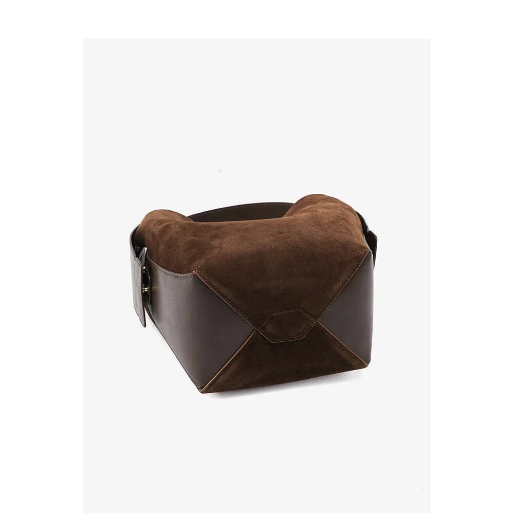 Borsa a tracolla invernale da donna originale in pelle scamosciata casual, nuova a secchiello_voghion.com