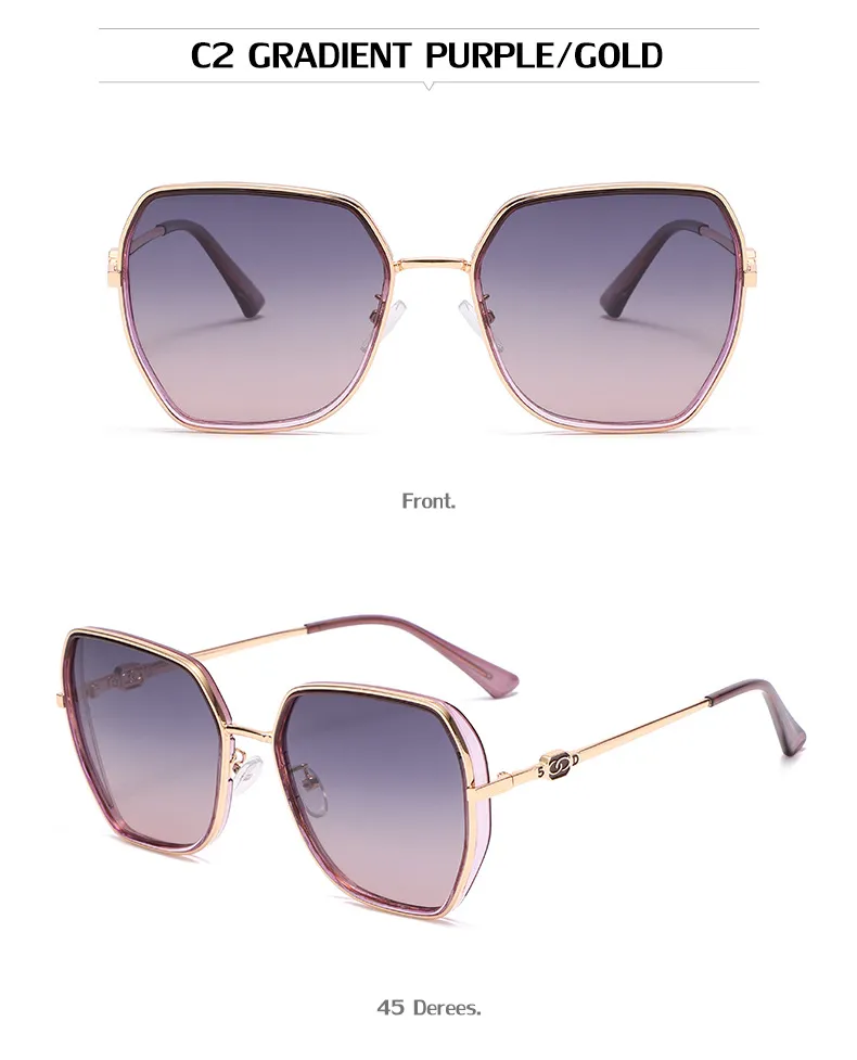 Sonnenbrille HD polarisierte Sonnenbrille für Frauen TR90 Trend Ins Net Rot Gleicher Absatz Große Unregelmäßige Linsen Brille Weiblich_voghion.com