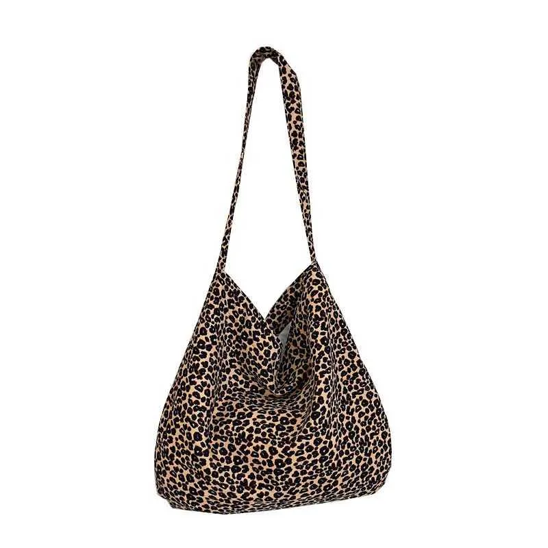 Japanische und koreanische Ins moderne kleine Messenger-Tasche aus Canvas mit Leopardenmuster für weibliche Studentinnen Y241026_voghion.com