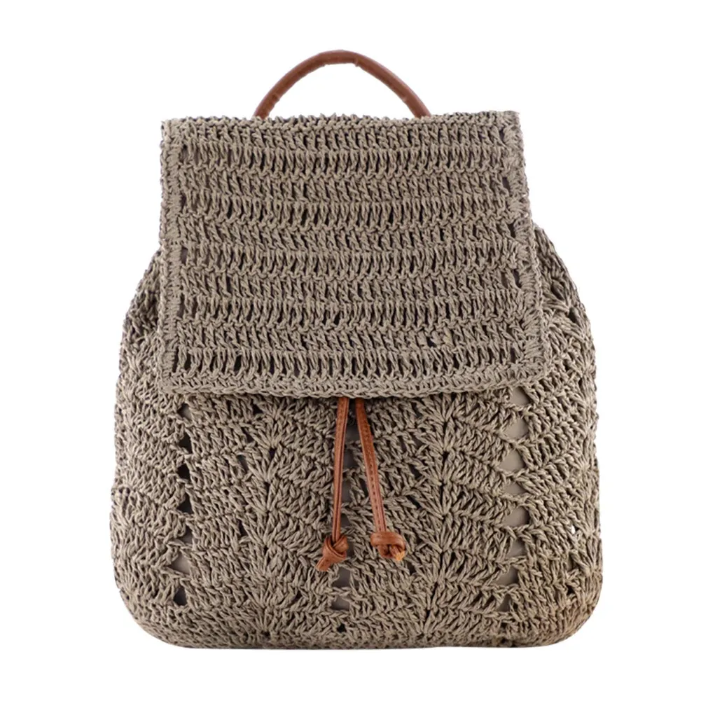 Borsa a tracolla in paglia estiva da donna Boho Bohemian Hollow Hobo Borse da viaggio all'uncinetto per donna Zaino da spiaggia lavorato a maglia 240808_voghion.com