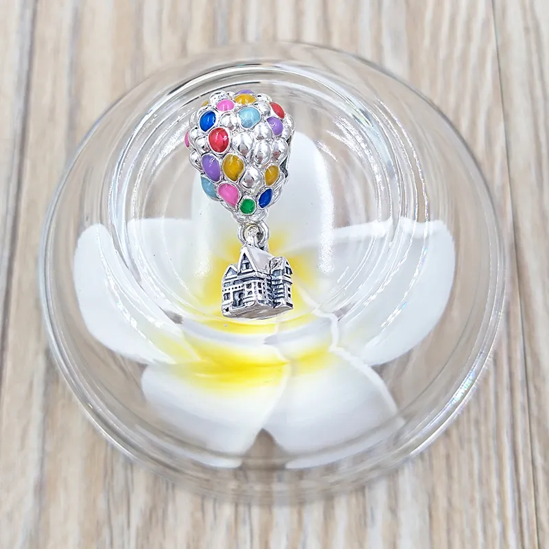 Chaînes de pendentif en argent sterling pour kit de fabrication de bijoux Disny Up House & Balloons Charm collier de perles bracelets bracelets femmes hommes convient_voghion.com