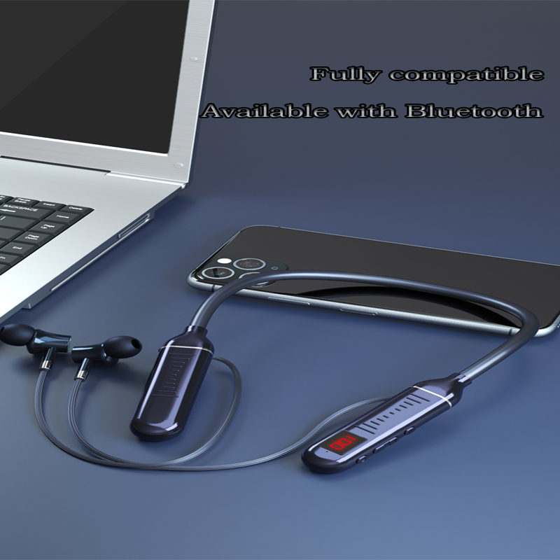 Wireless Headset Yltra Long Standby Neck Hook Earphones Bluetooth 5.2 Memory Neck Hook Sports Earphones Music Game Headphones_voghion.com