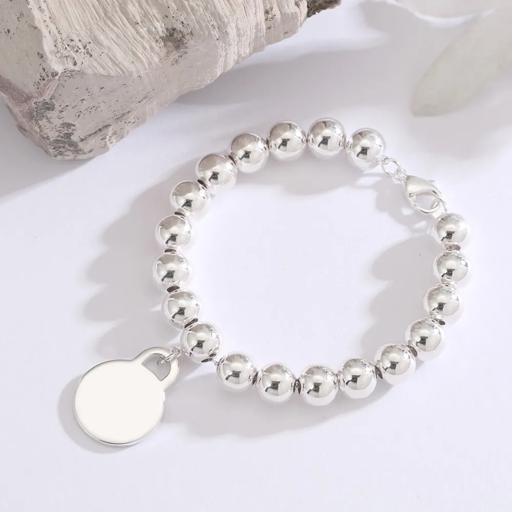 Mærke Enkel Klassisk Kærlighed Hjerte Designer Charm Armbånd S Sier Par Elsker Mænd Kvinder Elegant OL Link Chain Armbånd_voghion.com