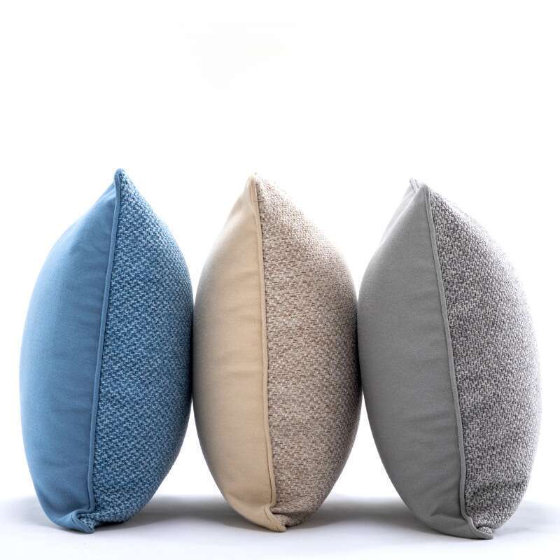 INS Cotone Lino Divano Cuscino Rettangolare Colore Solido Grande Set di Cuscini per Schienale_voghion.com