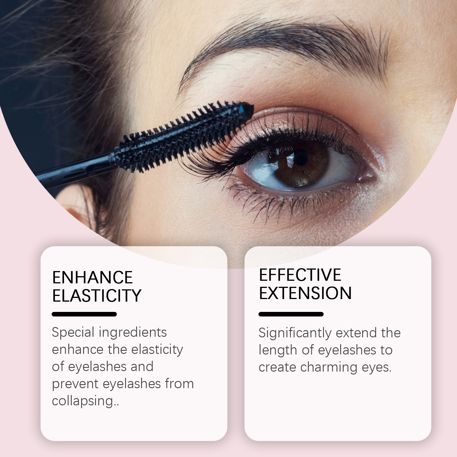 Zephoco Brown Curl Mascara Natuurlijke look Langdurige, veegvaste, dagelijkse, voedende formule_voghion.com