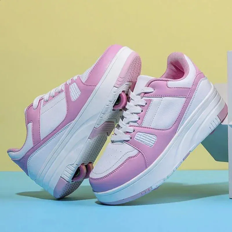 Mode Rullskridskor Skor Barn Barn Fritidssport Leksak Presentspel Pojkar 4 Hjul Sneakers Flickor Stövlar Ultra Light_voghion.com