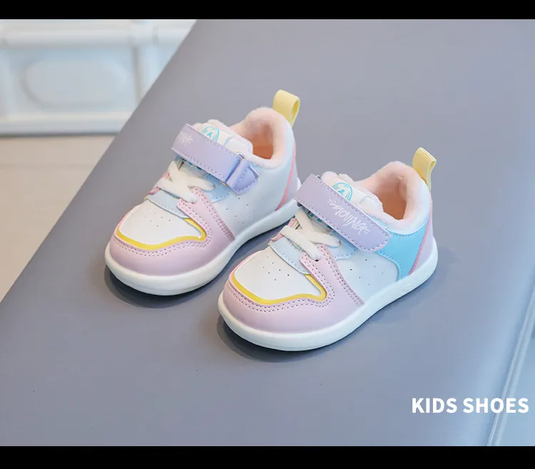 Toddler Shoes Baby Kids Winter Cotton Casual Sneakers Thick Warm Anti-slip First Step Footwear Cutefeet Trainers For_voghion.com