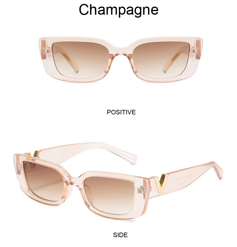 Retro Rectangle Sunglasses For Women Vintage Designer Style_voghion.com