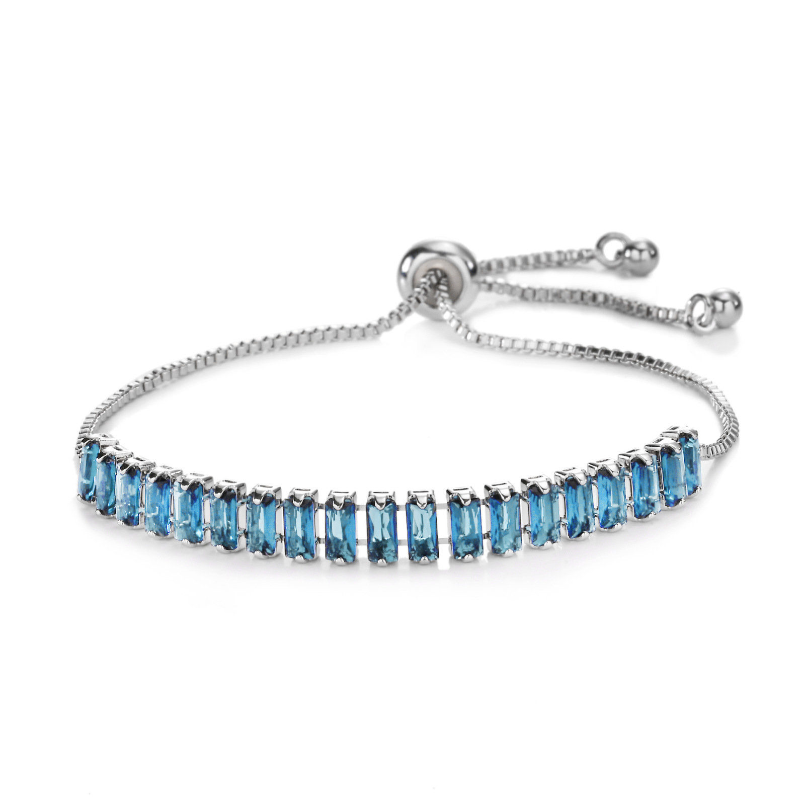 Hip Hop Single Row Full Diamond Tennis Chain Copper Set Rectangular Zircon 2.5 * 5 Bracelet Fashion Brand Jewelry_voghion.com