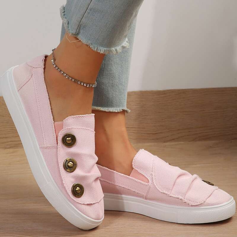 SHLIANG Spring Autumn New Women Canvas Shoes Fashion Vulcanized Casual Shoes Breathable Walking Flat Shoes Sneaker For Women Y0316_voghion.com