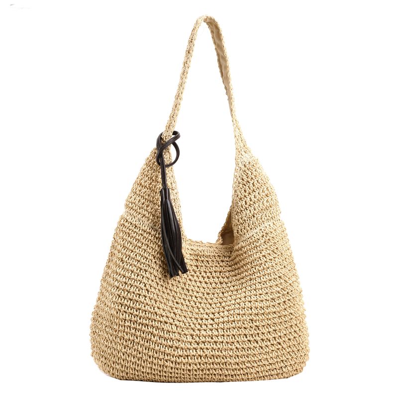 Neu Sommer Frauen Reise Stroh Taschen Rattan Schulter Crossbdoy Handarbeit Gewebt Strand Tasche Weiblichen Große_voghion.com
