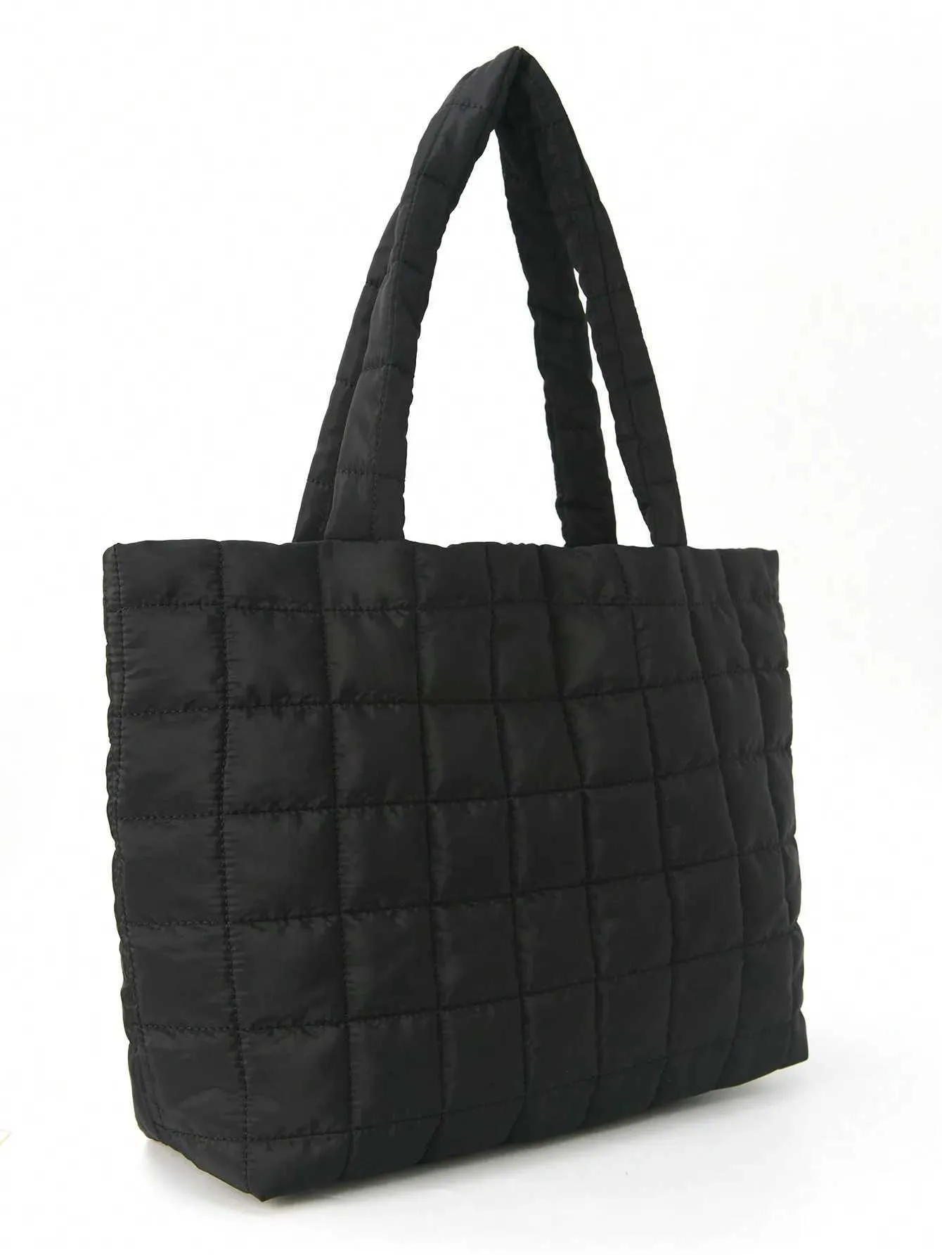 1 piece of minimalist bedding fluffy handbag large capacity cross body fashionable padded shoe bag Y241026_voghion.com