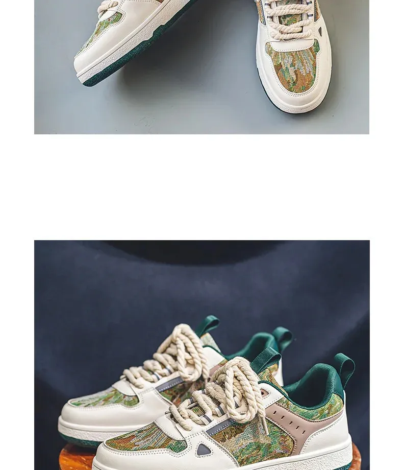 Chaussures de skateboard décontractées à plateforme Van Gogh pour femmes et hommes, motif graffiti 3D, nuit étoilée, 250226_voghion.com