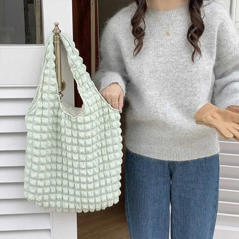 Ydlns Été Plissé Nuage Femelle Bonbon Couleur Grande Capacité Sac À Bandoulière Sacs À Main Shopping Filles Pochette Fourre-Tout_voghion.com