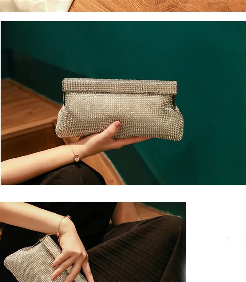 Pochette da sera per donna elegante borsa a tracolla_voghion.com
